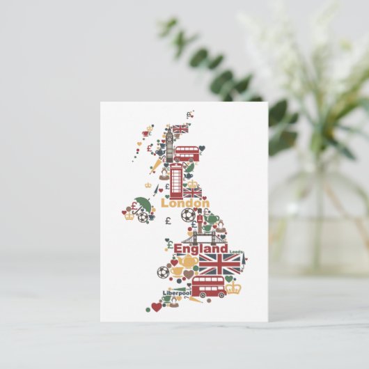 Symbolen van Engelstalige kaart (Staand voorkant)