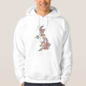 Symbolen van Engelstalige kaart Hoodie (Voorkant)