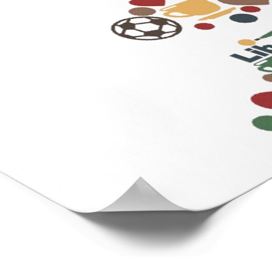 Symbolen van Engelstalige kaart Poster (Hoek)