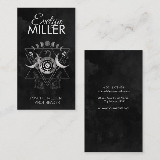 Symbolen van Hecate Ornament Visitekaartje (Voorkant / Achterkant)