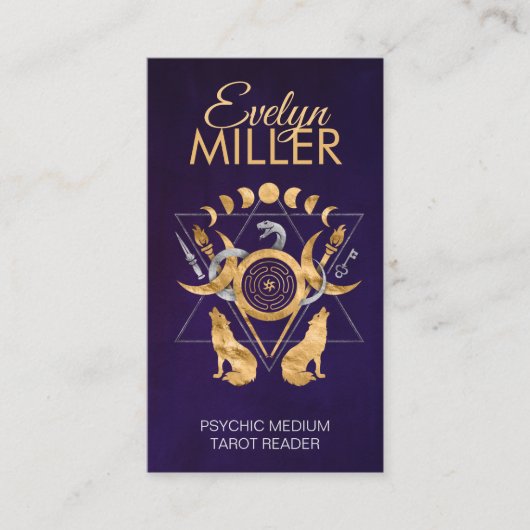 Symbolen van Hecate Ornament Visitekaartje (Voorkant)