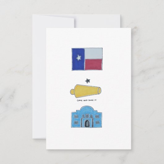 Symbolen van het Briefkaart Texas (Voorkant)