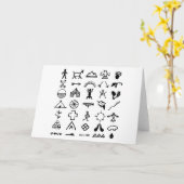 Symbolen van het inheemse Amerikaanse Afbeelding Kaart (Gele Bloem)