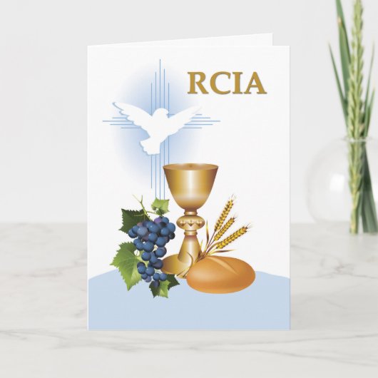 Symbolen van het Sacrament van Gelukwensen RCIA de Kaart (Voorkant)