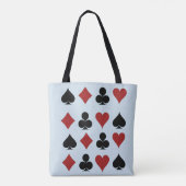 Symbolen van het Spelen Kaarten met Citaat Tote Bag (Achterkant)