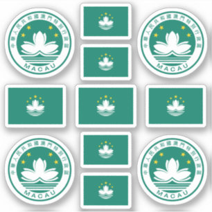 Symbolen van Macau / wapenschild en vlaggen Sticker