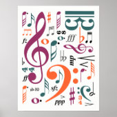 Symbolen van muziek poster (Voorkant)
