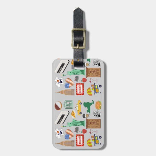 Symbolen van New York City Bagagelabel (Voorkant verticaal)