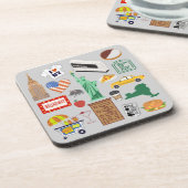 Symbolen van New York City Bier Onderzetter (Linkerzijde)