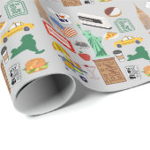 Symbolen van New York City Cadeaupapier (Rol Hoek)