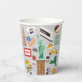 Symbolen van New York City Papieren Bekers (Achterkant)