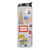 Symbolen van New York City Thermosbeker (Gedraaid links)