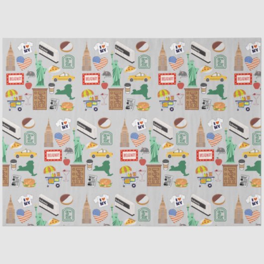 Symbolen van New York City Tissuepapier (Voorkant)