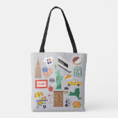 Symbolen van New York City Tote Bag (Achterkant)