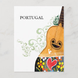 Symbolen van Portugal - Portugese gitaar Briefkaart