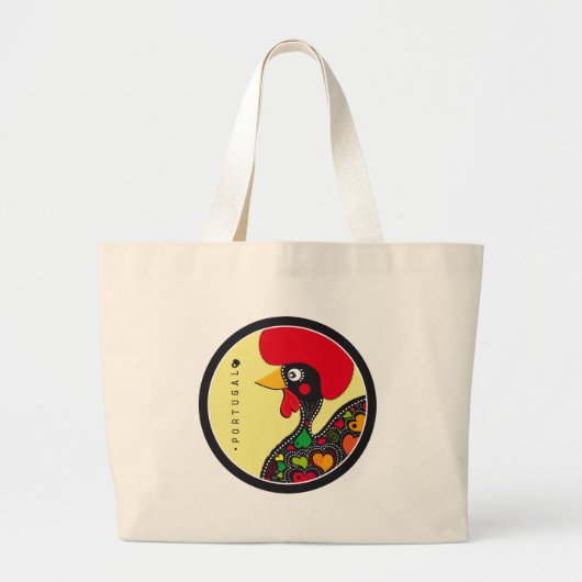 Symbolen van Portugal - Rooster Grote Tote Bag (Voorkant)