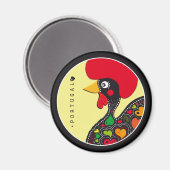 Symbolen van Portugal - Rooster Magneet (Voorkant / Achterkant)
