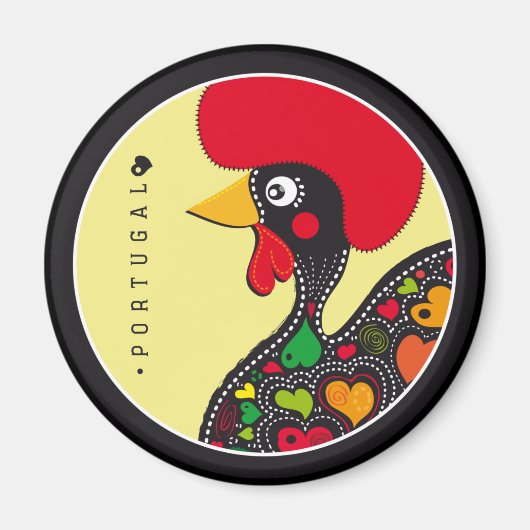 Symbolen van Portugal - Rooster Magneet (Voorkant)