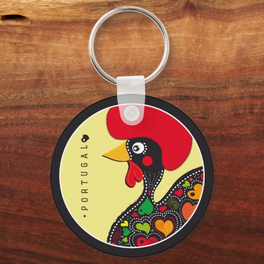 Symbolen van Portugal - Rooster Sleutelhanger (Voorkant)