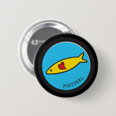 Symbolen van Portugal - Sardine Nr. 02 Ronde Button 5,7 Cm (Voorkant /achterkant)