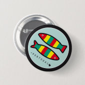 Symbolen van Portugal - Sardines Ronde Button 5,7 Cm (Voorkant /achterkant)