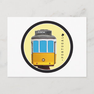 Symbolen van Portugal - Tram van Lissabon Briefkaart