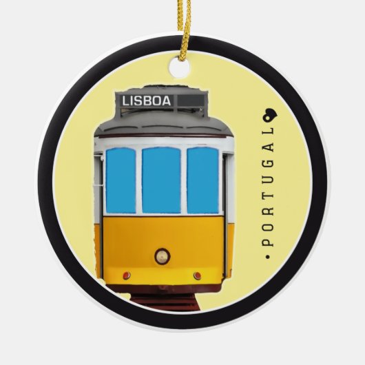Symbolen van Portugal - Tram van Lissabon Keramisch Ornament (Voorkant)