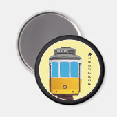 Symbolen van Portugal - Tram van Lissabon Magneet (Voorkant / Achterkant)