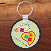 Symbolen van Portugal - Valentijn Scarf Sleutelhanger (Voorkant)
