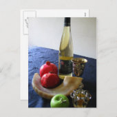 Symbolen van Rosh Hashanah Feestdagenkaart (Voorkant / Achterkant)