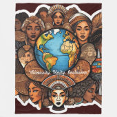 "Symbolen van samenzijn" Fleece Deken (Voorkant)