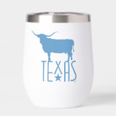 Symbolen van Texas, Longhorn, blauw (Achterkant)