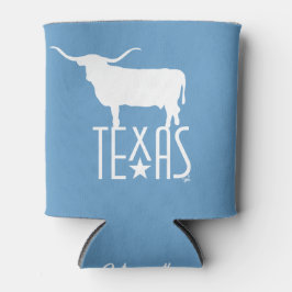Symbolen van Texas, Longhorn, blauw Blikjeskoeler