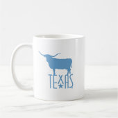 Symbolen van Texas, Longhorn, blauw Koffiemok (Links)