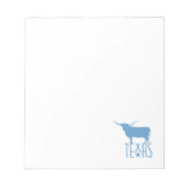 Symbolen van Texas, Longhorn, blauw Notitieblok (Voorkant)