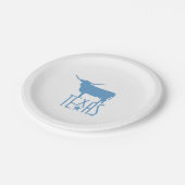 Symbolen van Texas, Longhorn, blauw Papieren Bordje (Gekanteld)