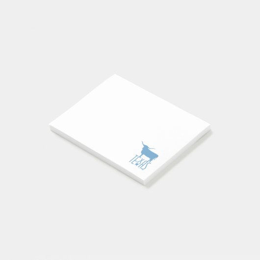 Symbolen van Texas, Longhorn, blauw Post-it® Notes (Schuin)