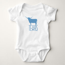 Symbolen van Texas, Longhorn, blauw Romper