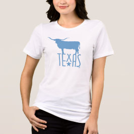 Symbolen van Texas, Longhorn, blauw Tri-Blend Shirt