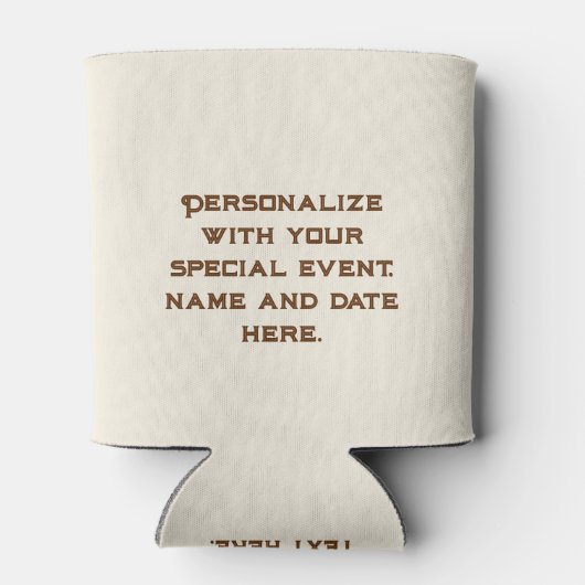 Symbolen van Texas, Longhorn, bruin Blikjeskoeler (Achterkant)