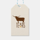 Symbolen van Texas, Longhorn, bruin Cadeaulabel (Voorkant)