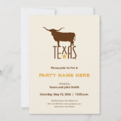 Symbolen van Texas, Longhorn, bruin Kaart (Voorkant)