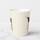 Symbolen van Texas, Longhorn, bruin Papieren Bekers (Links)