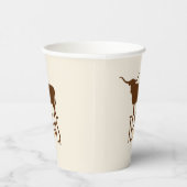 Symbolen van Texas, Longhorn, bruin Papieren Bekers (Rechts)