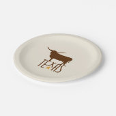 Symbolen van Texas, Longhorn, bruin Papieren Bordje (Gekanteld)