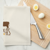 Symbolen van Texas, Longhorn, bruin Theedoek (Quarter Fold)