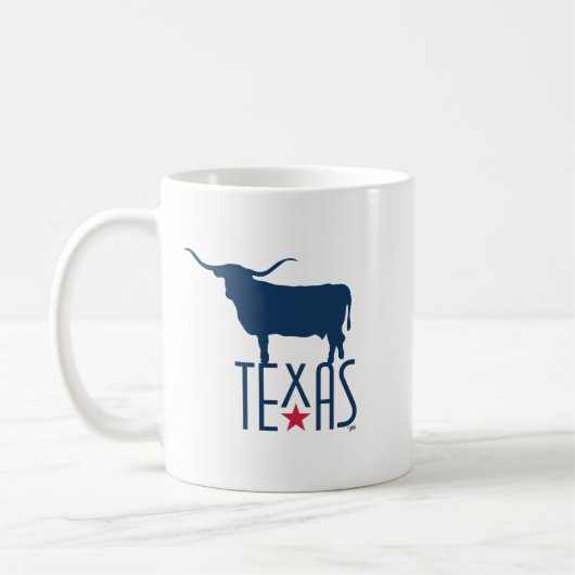 Symbolen van Texas, Longhorn, marine Koffiemok (Links)