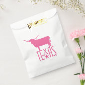 Symbolen van Texas, Longhorn, roze Bedankzakje (Gezegeld)