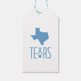 Symbolen van Texas, staat Texas, blauw Cadeaulabel