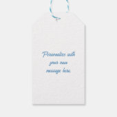 Symbolen van Texas, staat Texas, blauw Cadeaulabel (Achterkant)